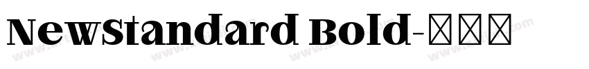 NewStandard Bold字体转换